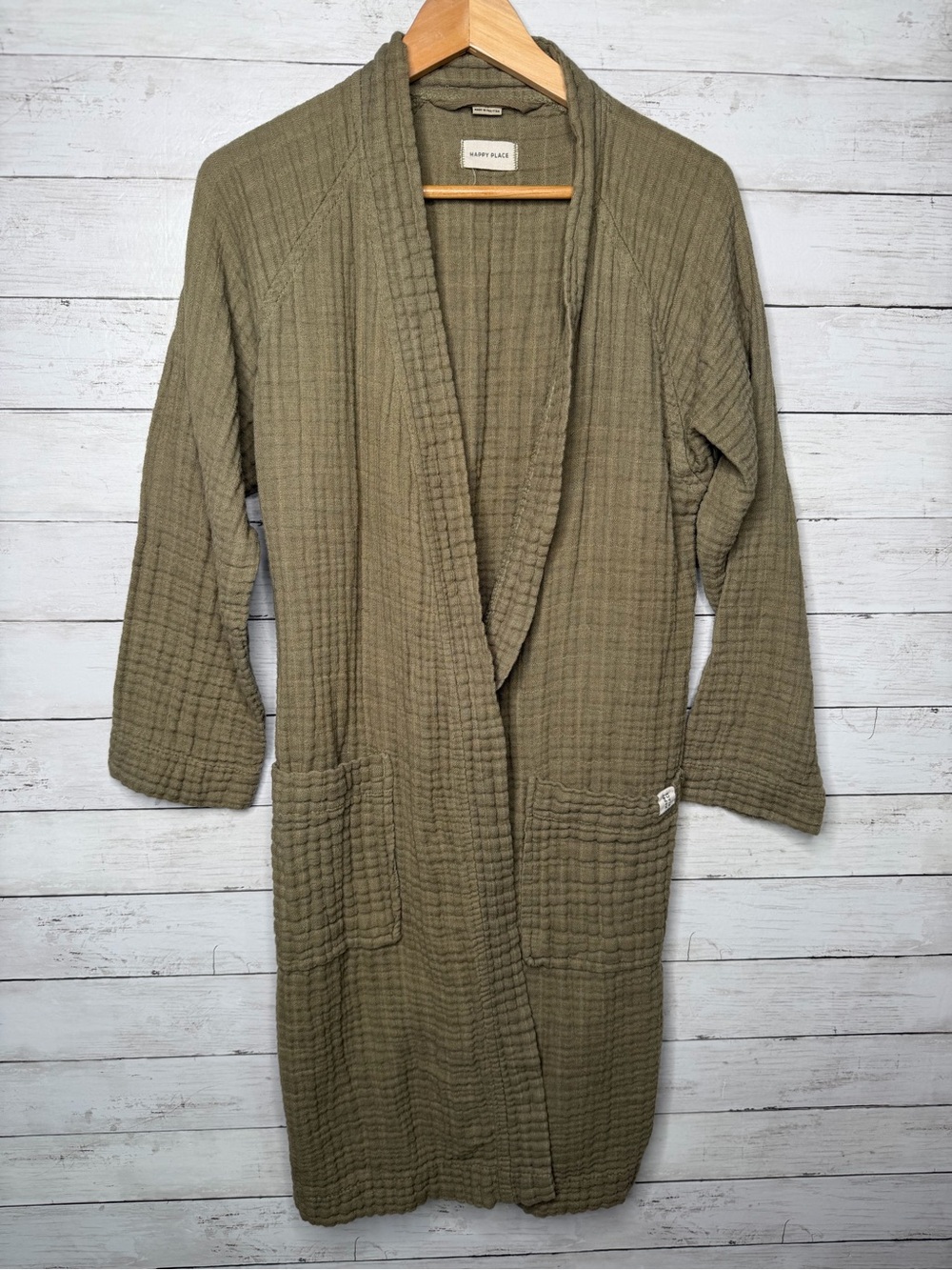 Happy Place 100% Organic Cotton Robe Unisex M